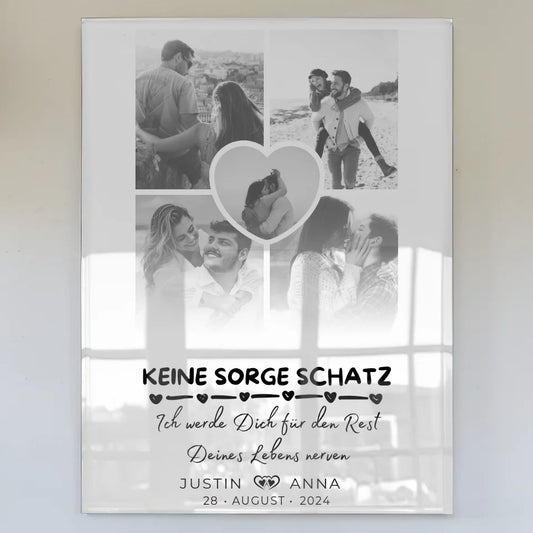 Personalisiertes Acrylglas Bild Paare Fotocollage 5 Fotos Ewig Nerven