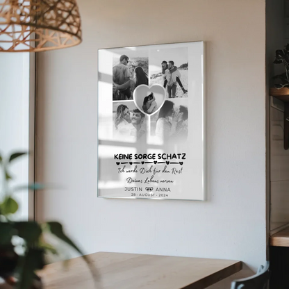 Personalisiertes Acrylglas Bild Paare Fotocollage 5 Fotos Ewig Nerven