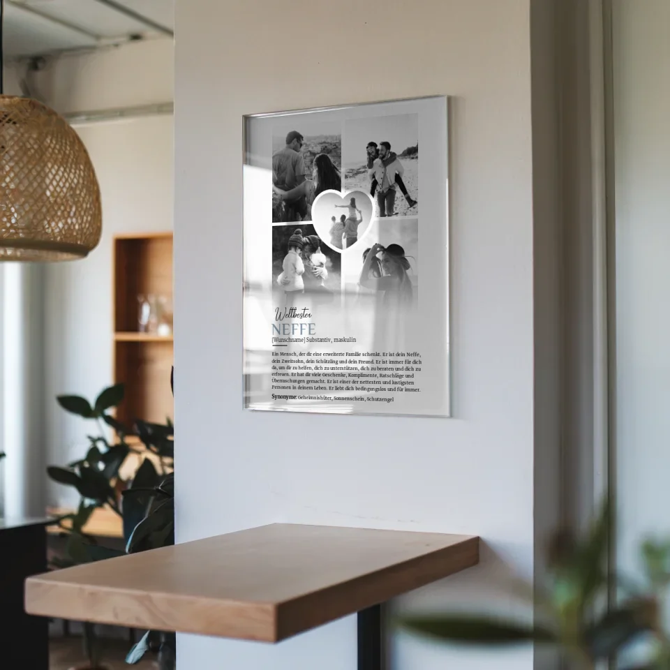 Acrylglas Bild Definition Neffe 5 Fotos Schwarz Weiß Personalisiert