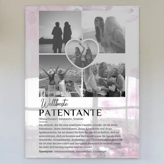 personalisiertes acrylglas bild definition patentante 5 fotos schwarz weiss Definitions Designs 1