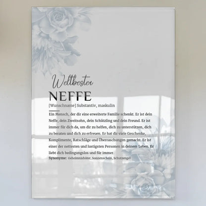 personalisiertes acrylglas bild definition neffe eukalyptus stil mit name Definitions Designs 1