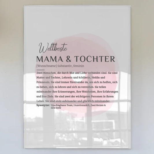 acrylglas bild personalisiert definition mama tochter mit name Definitions Designs 1