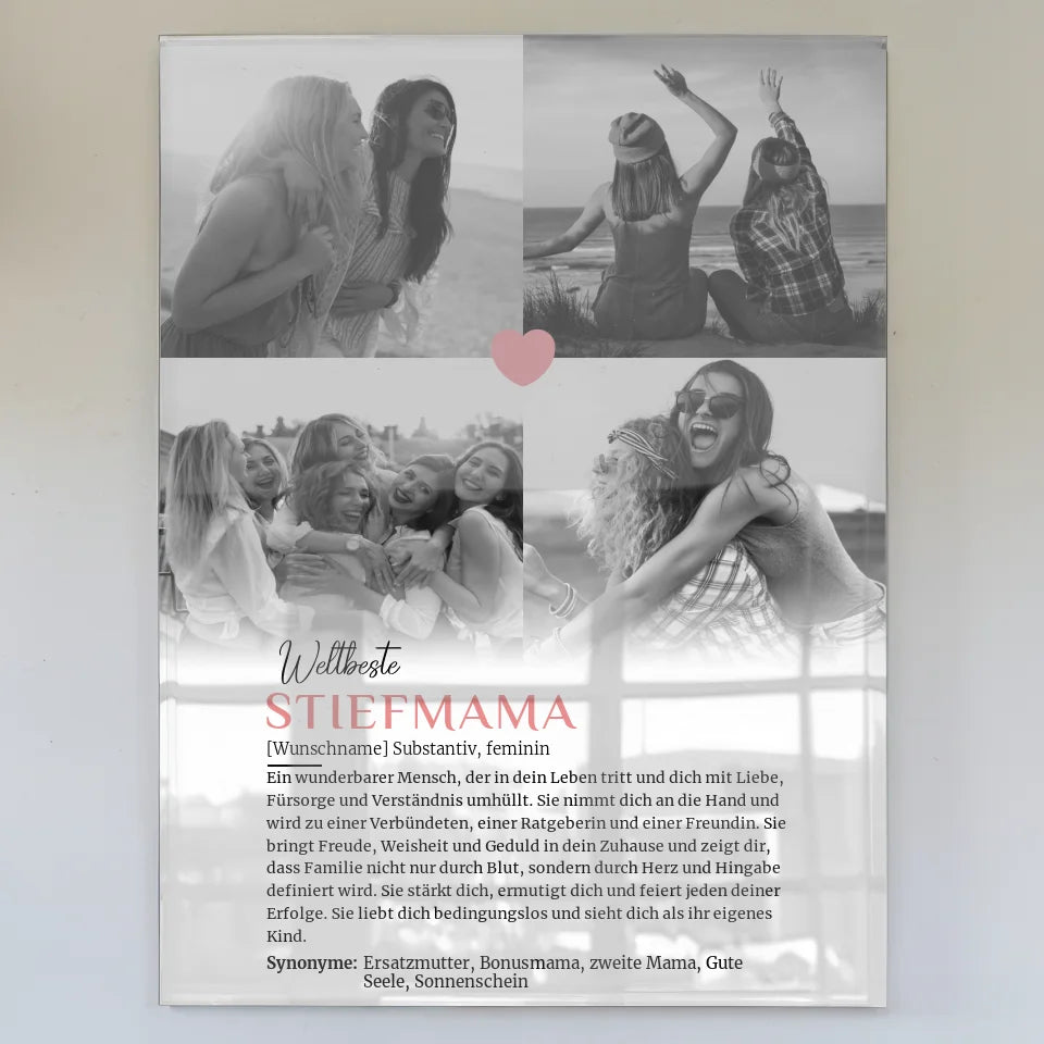 personalisiertes acrylglas bild definition stiefmama 4 fotos mit name Definitions Designs 1