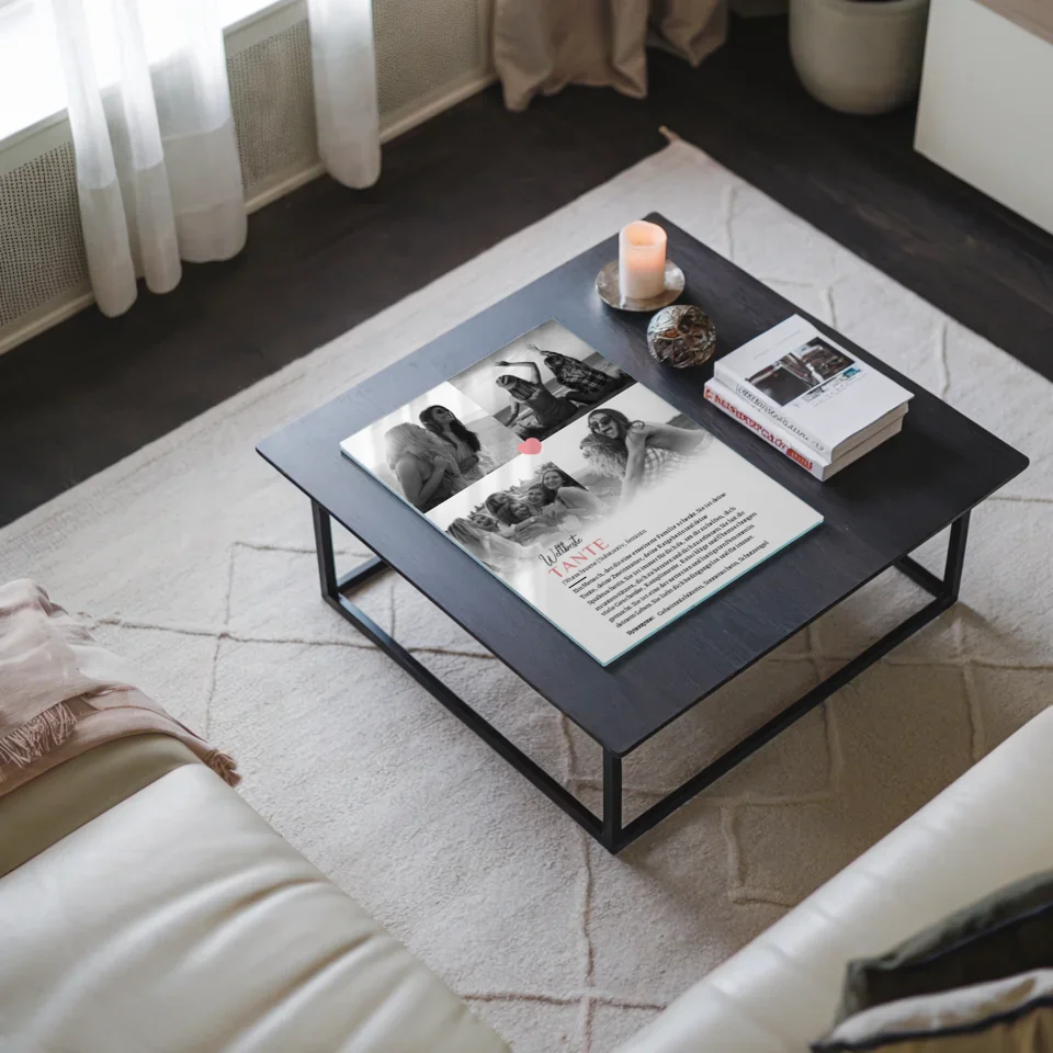 Personalisiertes Acrylglas Bild Definition Tante mit 4 Fotos und Name