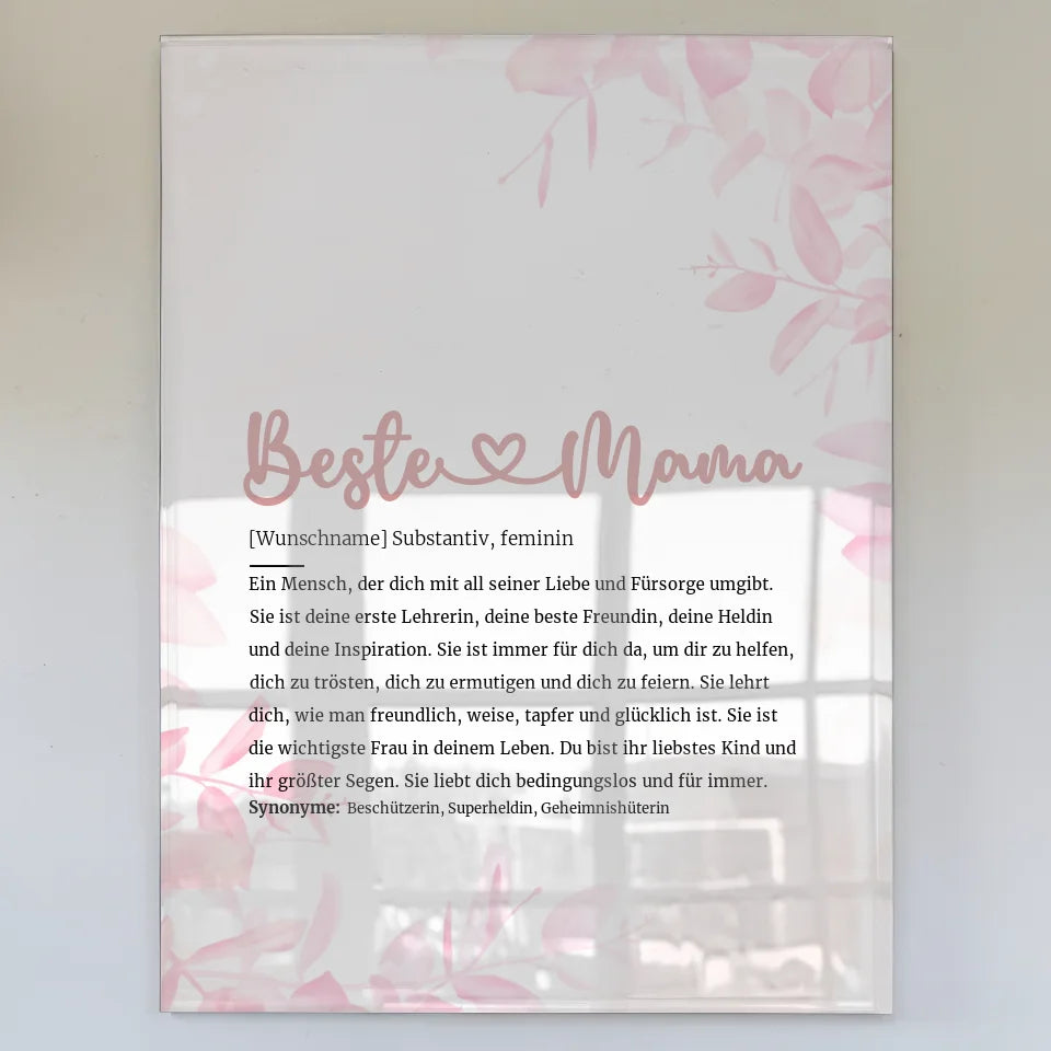 personalisiertes acrylglas bild beste mama mit herz und name Definitions Designs 1