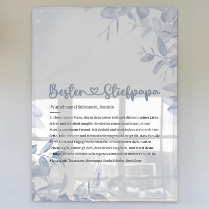 personalisiertes acrylglas bild stiefpapa herz mit name Definitions Designs 1