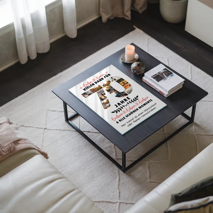 Personalisiertes Acrylglas Bild für Oma zum 70. Geburtstag mit Fotos