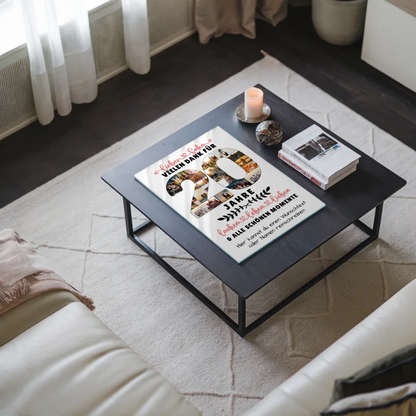 Personalisiertes Acrylglas Bild Sohn 20 Geburtstag mit Fotos