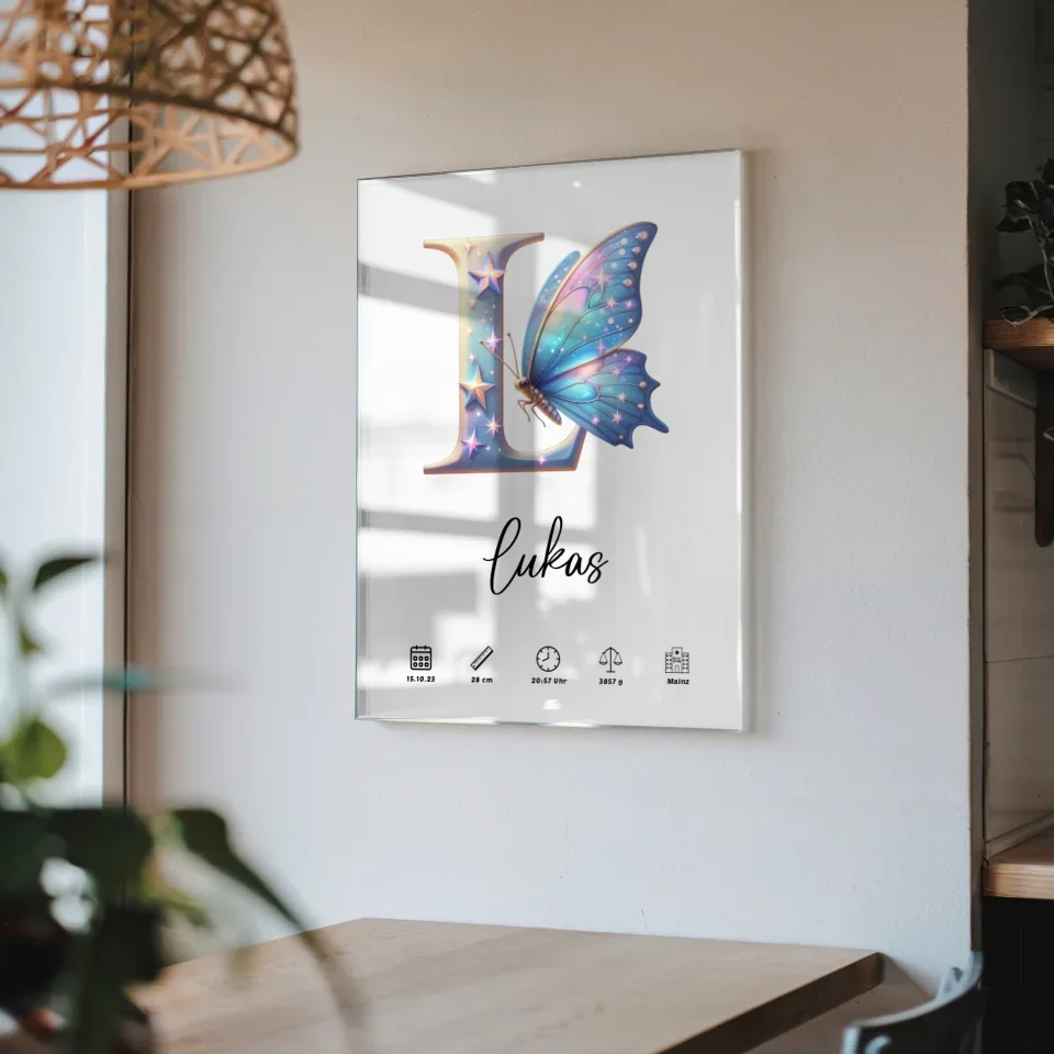 Personalisiertes Acrylglas Bild Buchstaben Acrylglas Bild Buchstabe L