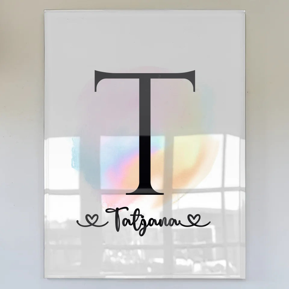 Acrylglas Bild Anfangsbuchstaben T als Farbtupfer für Ihr Zuhause