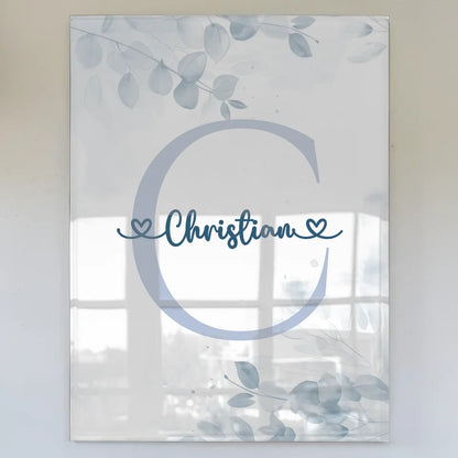 Acrylglas Bild Buchstaben Buchstabe C Blau für Jungen personalisiert