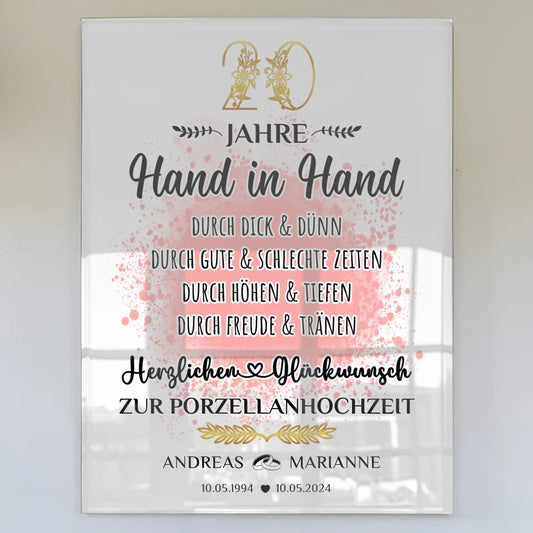 personalisiertes acrylglas bild geschenk 20 hochzeitstag namen Poster zum Hochzeitstag zum Hochzeitstag 1