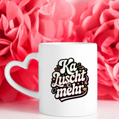 Lustige Sprüche Tasse mit Retro Design Ka Luscht mehr