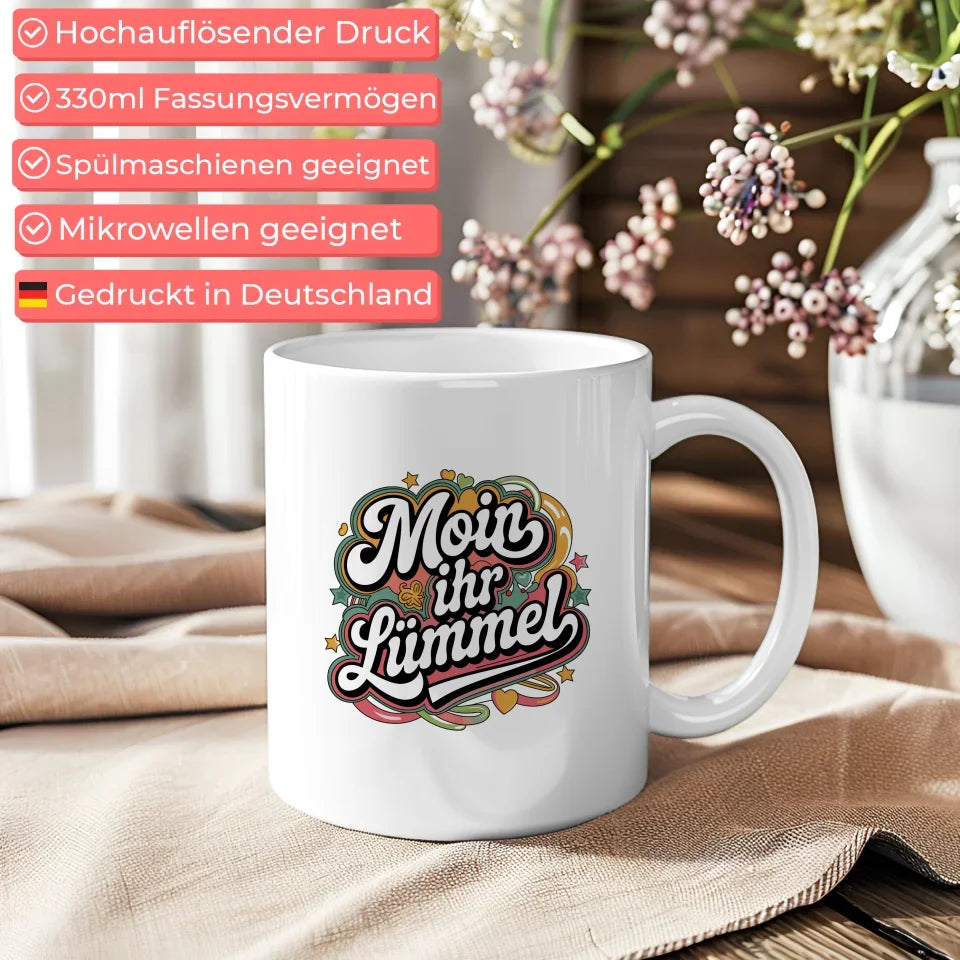 Moin Ihr Lümmel Tasse Lustige Sprüche für fröhliche Momente