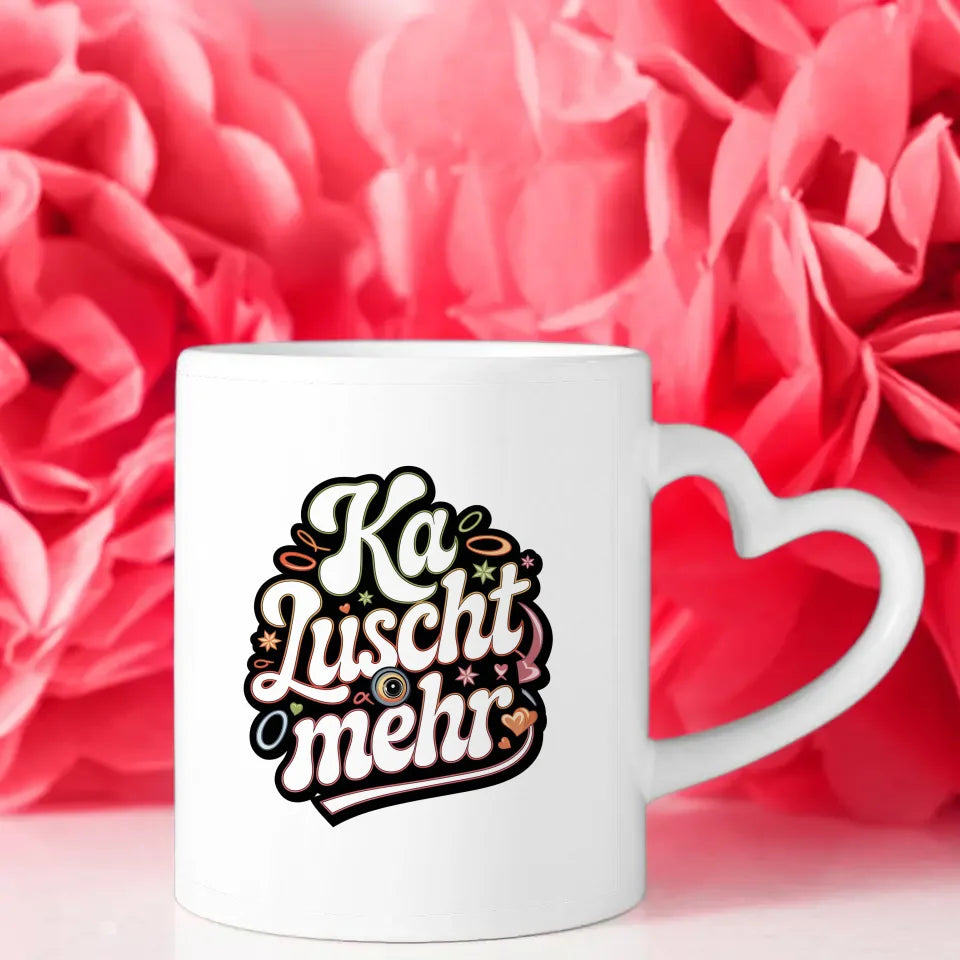 Lustige Sprüche Tasse mit Retro Design Ka Luscht mehr