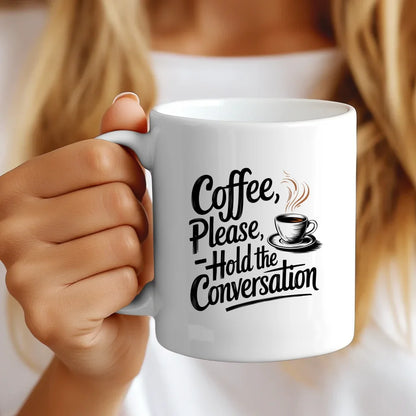 Kaffeetasse Spruchbilder Kaffee bitte führen Sie das Gespräch