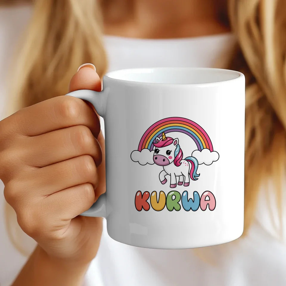 Tasse mit süßem Einhorn und Regenbogen für Tierliebhaber