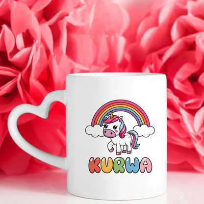 Tasse mit süßem Einhorn und Regenbogen für Tierliebhaber