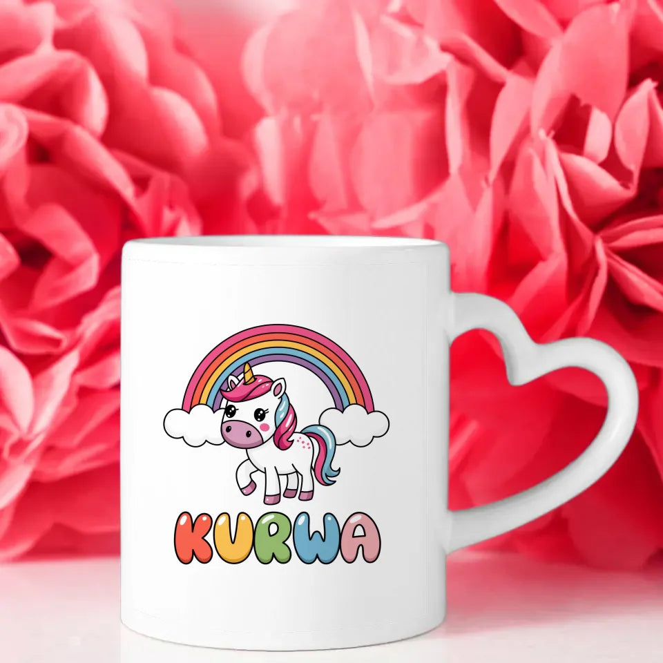 Tasse mit süßem Einhorn und Regenbogen für Tierliebhaber