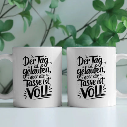Lustige Sprüche Tasse mit handgezeichneter Illustration