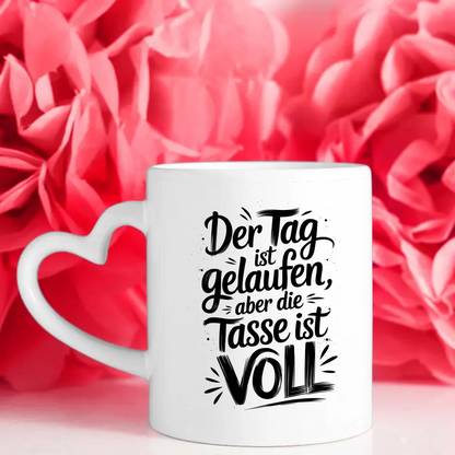 Lustige Sprüche Tasse mit handgezeichneter Illustration