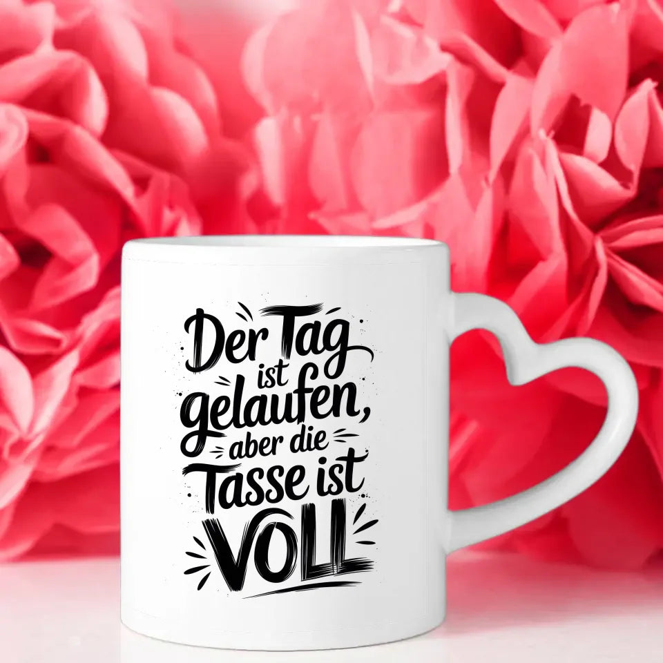 Lustige Sprüche Tasse mit handgezeichneter Illustration
