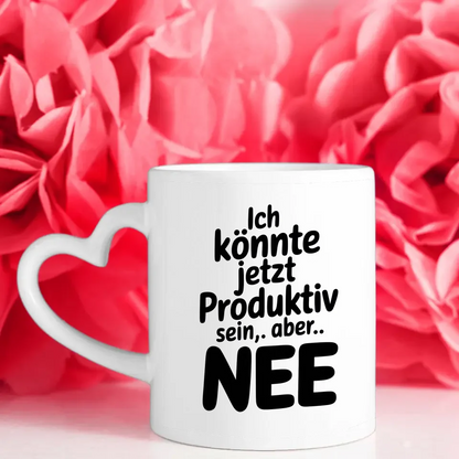 Lustige Tasse mit Spruch Ich könnte jetzt produktiv sein