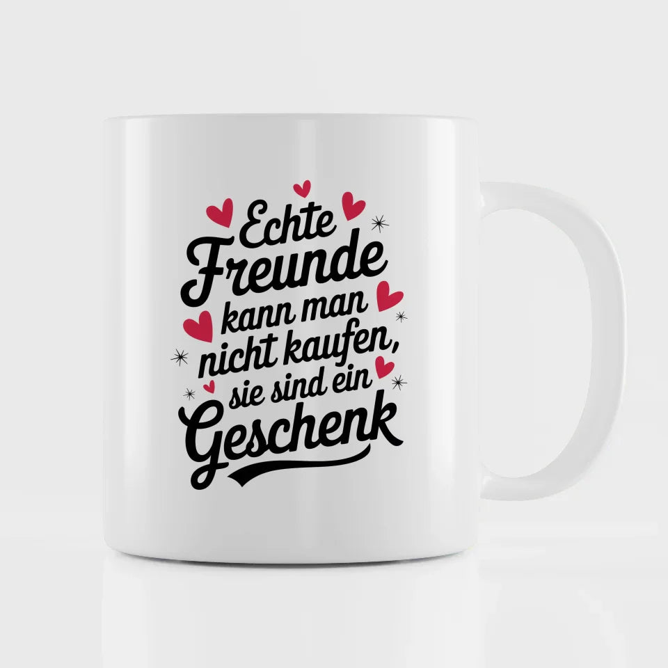 Tasse für die beste Freundin mit herzlichem Spruch und Illustration