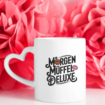 MORGEN MUFFEL DELUXE Tasse mit Vintage Spruchbild im handgefertigten Design