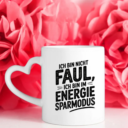 Lustige Tasse Energiesparmodus für entspannte Kaffeegenießer