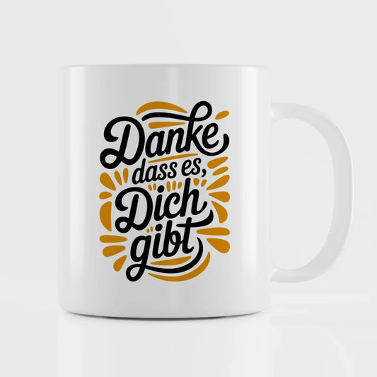 Lustige Sprüche Tasse Danke dass es dich gibt mit kreativem Design