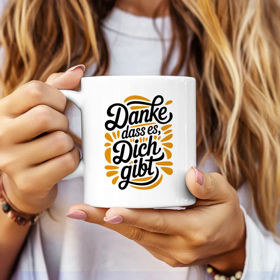 Lustige Sprüche Tasse Danke dass es dich gibt mit kreativem Design