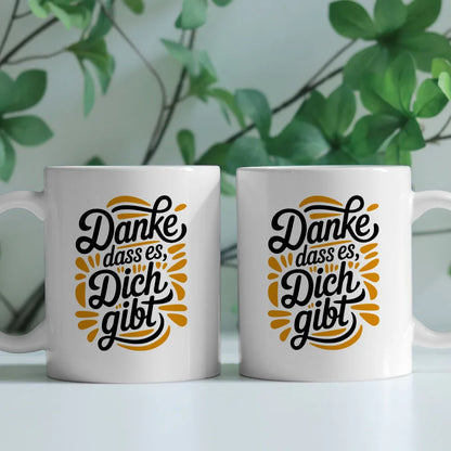 Lustige Sprüche Tasse Danke dass es dich gibt mit kreativem Design