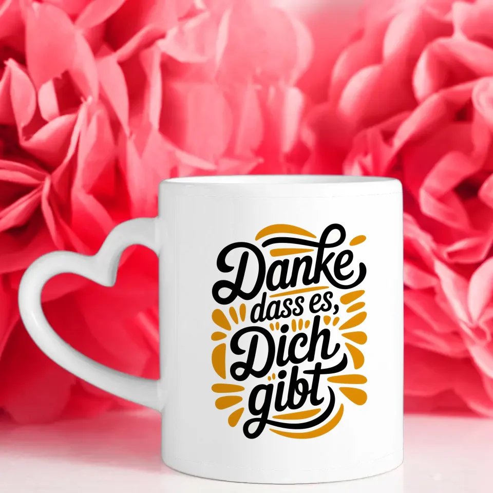 Lustige Sprüche Tasse Danke dass es dich gibt mit kreativem Design