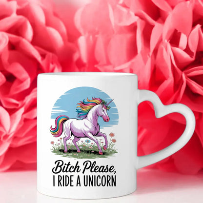 Tasse Einhorn mit Regenbogenmähne Blumenwiese Geschenkidee