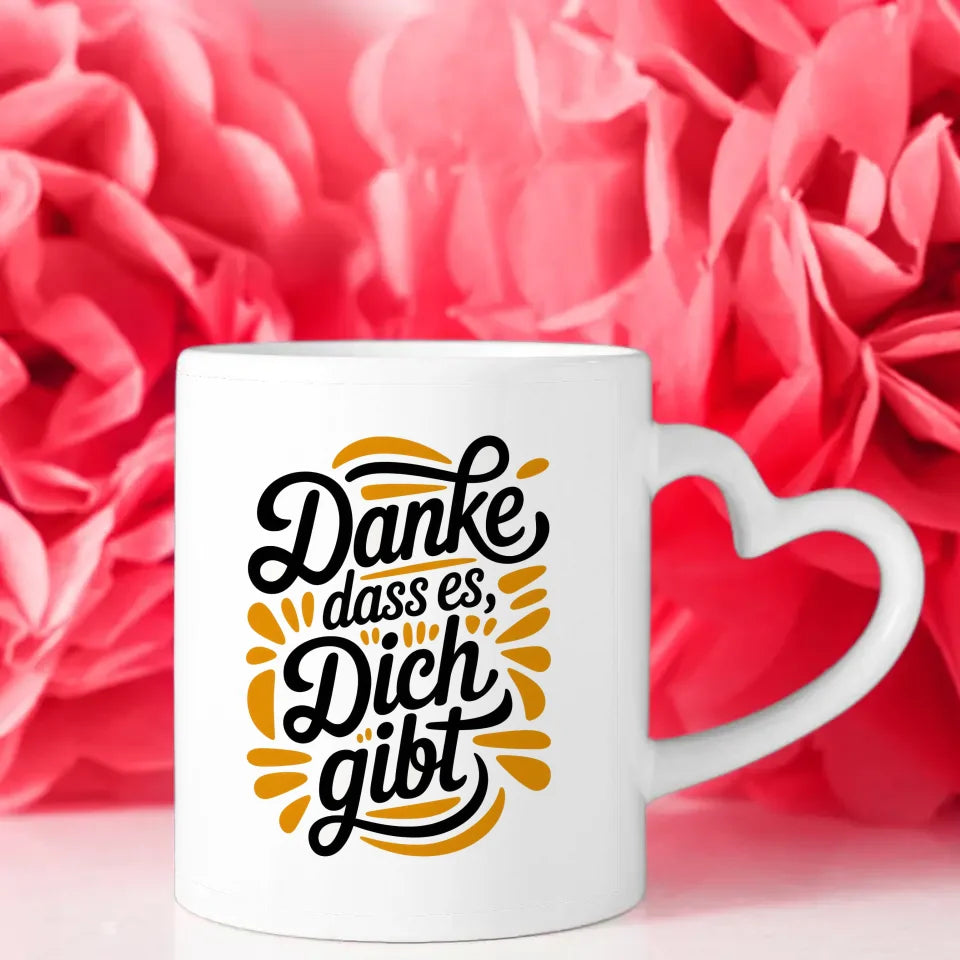 Lustige Sprüche Tasse Danke dass es dich gibt mit kreativem Design