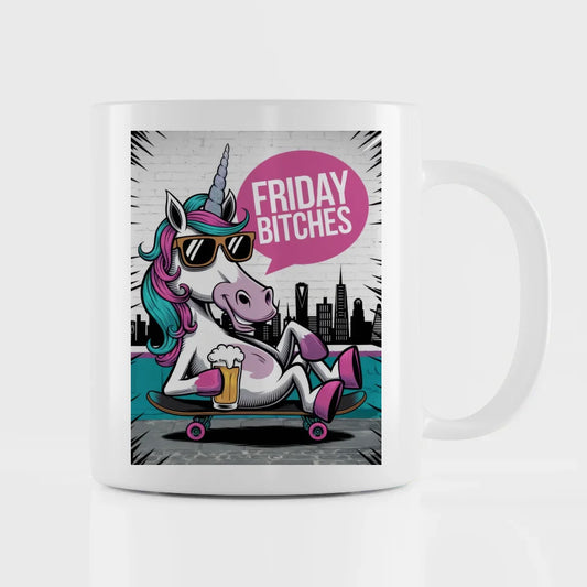 Stilvolle Tasse mit Einhorn Illustration für Tierliebhaber und Humor Fans