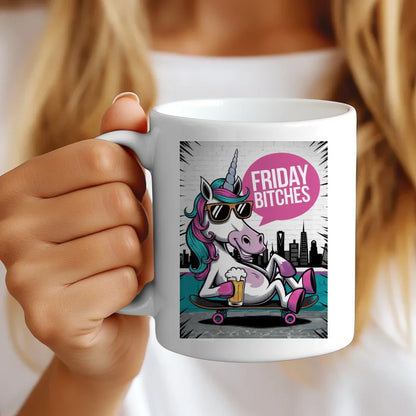 Stilvolle Tasse mit Einhorn Illustration für Tierliebhaber und Humor Fans