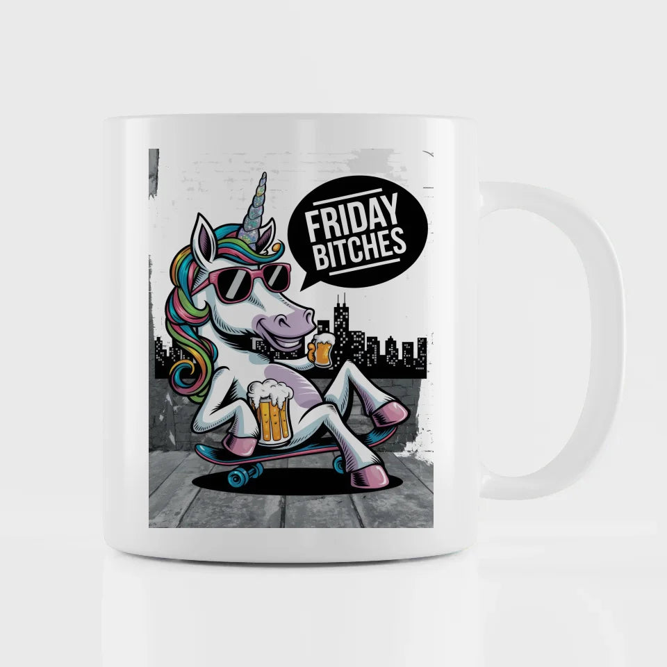 Einhorn Tasse mit lustiger Illustration für Tierliebhaber