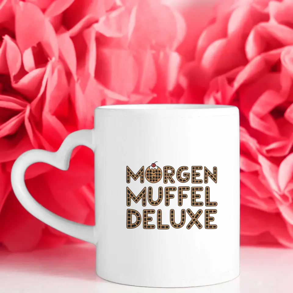 Waffelmuster Tasse Morgenmüffel deluxe für gute Laune