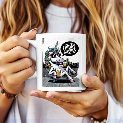 Einhorn Tasse mit lustiger Illustration für Tierliebhaber