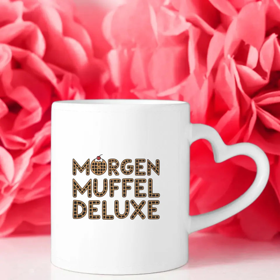 Waffelmuster Tasse Morgenmüffel deluxe für gute Laune