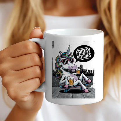 Einhorn Tasse mit lustiger Illustration für Tierliebhaber