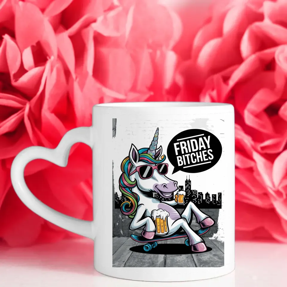 Einhorn Tasse mit lustiger Illustration für Tierliebhaber