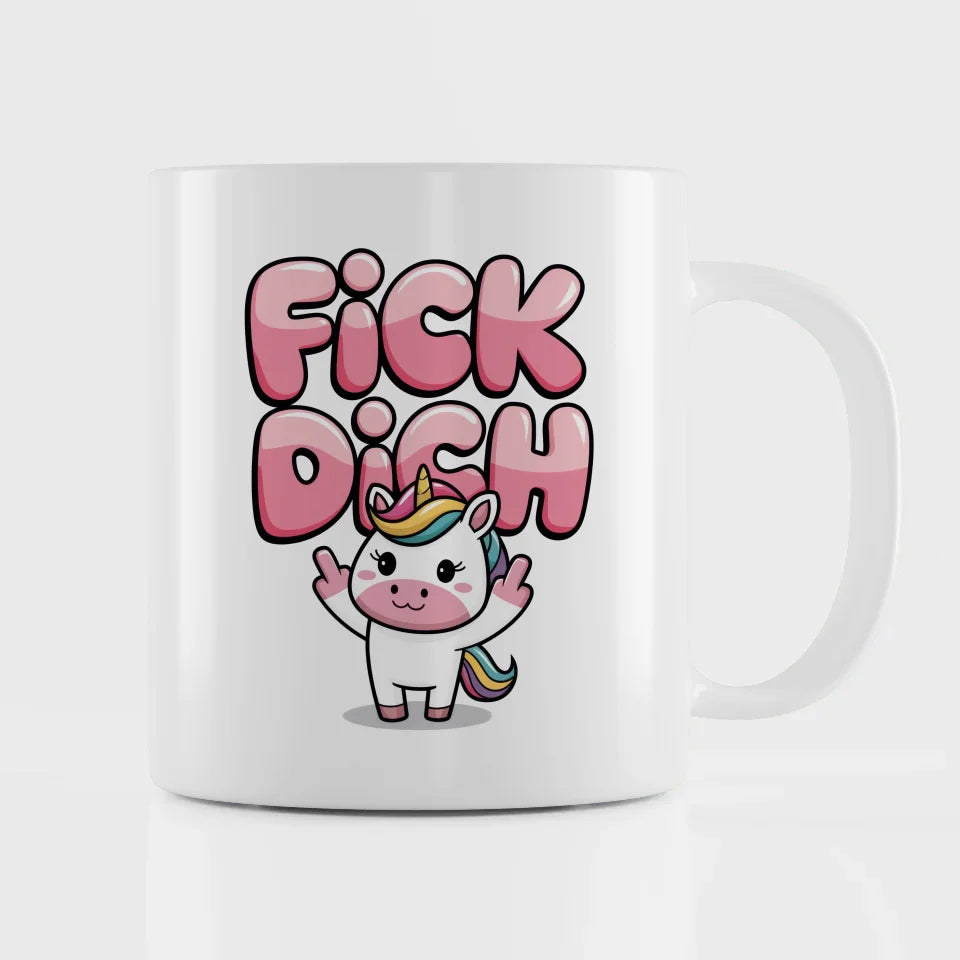 Lustige Tasse mit Ballett Regenbogen Einhorn und frechem Spruch