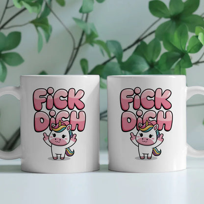 Lustige Tasse mit Ballett Regenbogen Einhorn und frechem Spruch