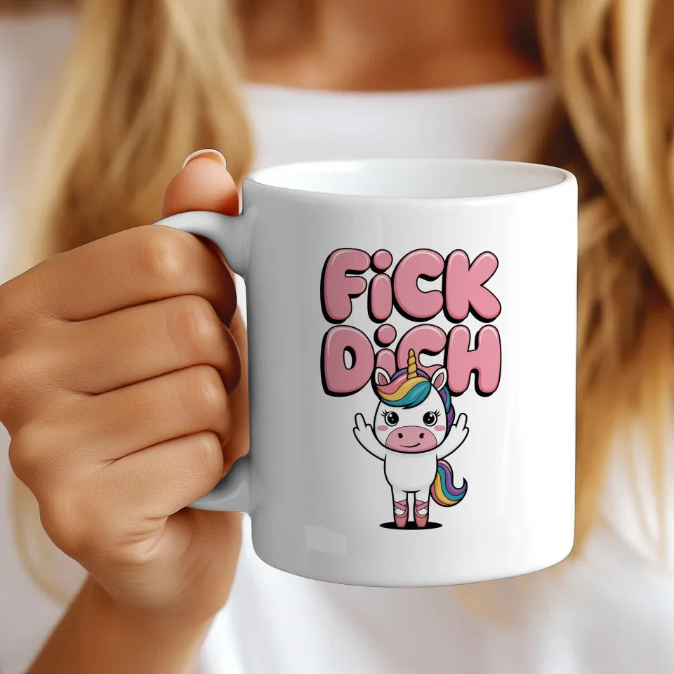 Lustige Tasse mit Einhorn und Ballettschuhen für Tierliebhaber
