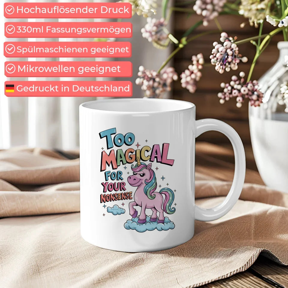 Tasse mit Einhorn Design quirky Humor für Tierliebhaber Geschenke