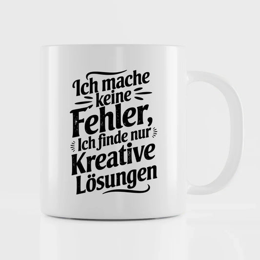 Lustige Sprüche Tasse mit kreativen Lösungen im Vintage-Stil