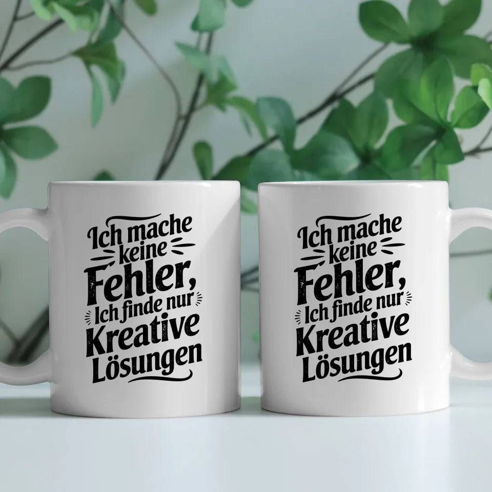 Lustige Sprüche Tasse mit kreativen Lösungen im Vintage-Stil